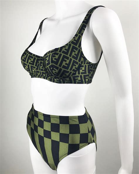 vintage fendi swim|fendi high waisted swimsuit.